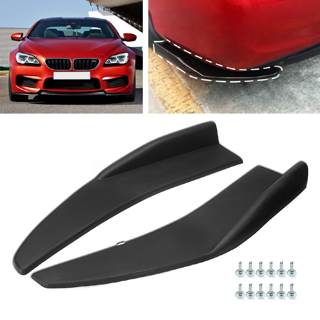 Pair Front Bumper Side Lip Splitters Spoiler Winglet Blade Spats For  Mitsubishi