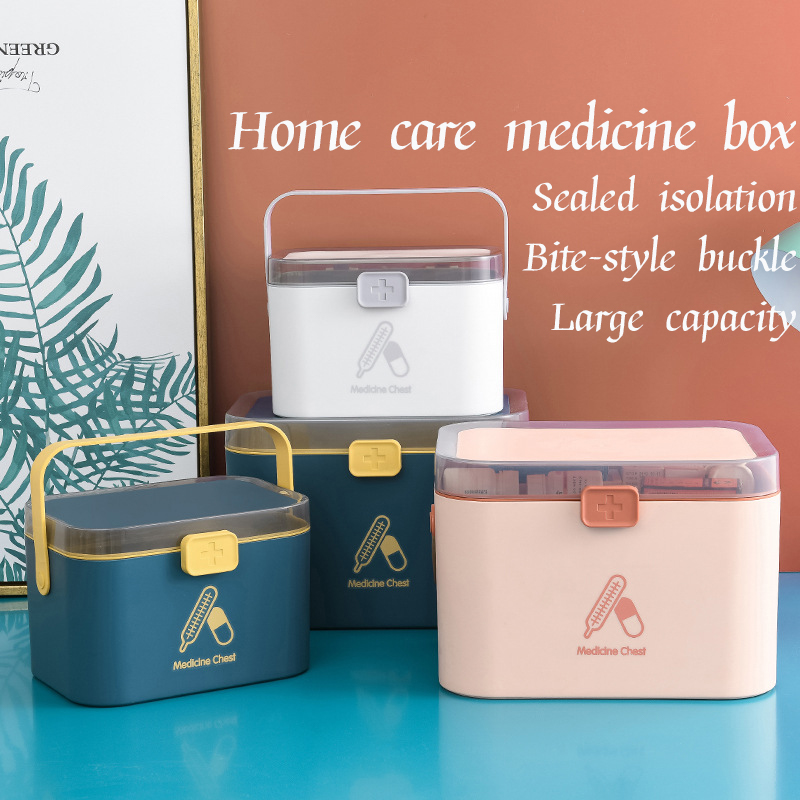 Family Nursing Medicine Box Storage Box Portable Large First Aid