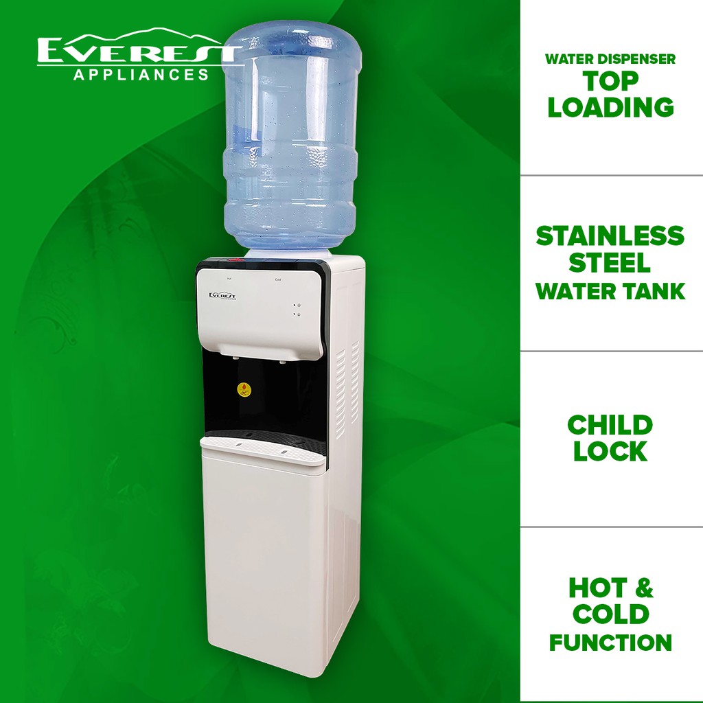 Everest Water Dispenser Top Load Hot and Cold Function ETWD553