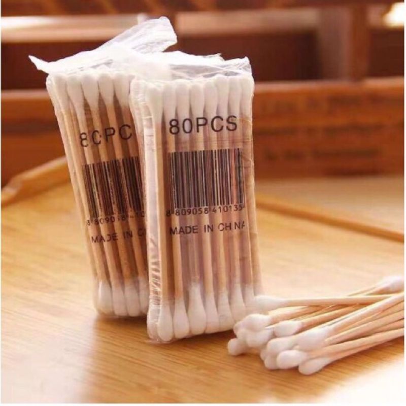Double head wood cotton buds cotton swabs cotton buds small