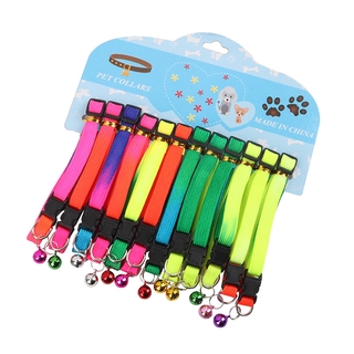 1.0 patch bell collar pet dog footprint collar six-color reflective fashion pet bell collar #8