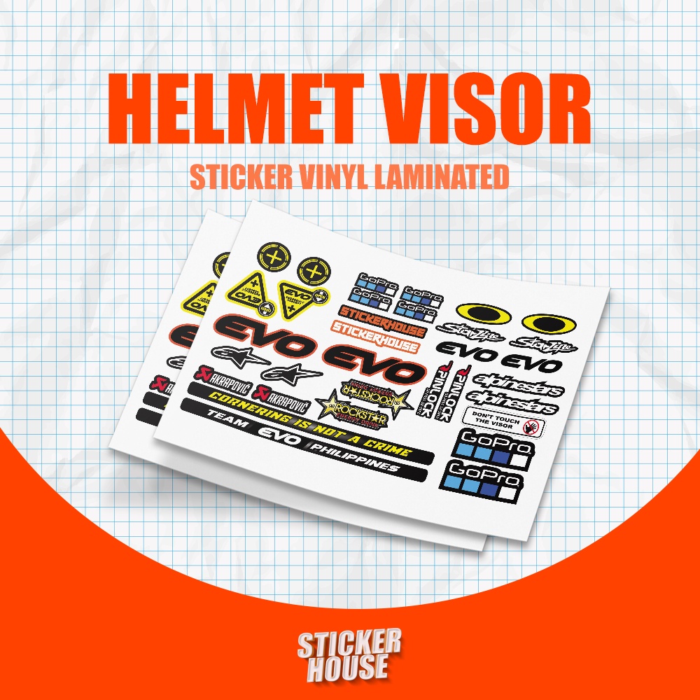 Helmet Visor Stickers Vinyl Laminated Shopee Philippines