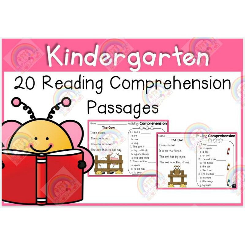 kindergarten reading comprehension passages worksheets