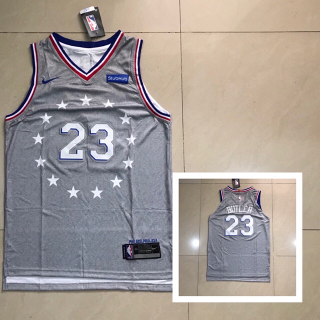 jimmy butler gray sixers jersey