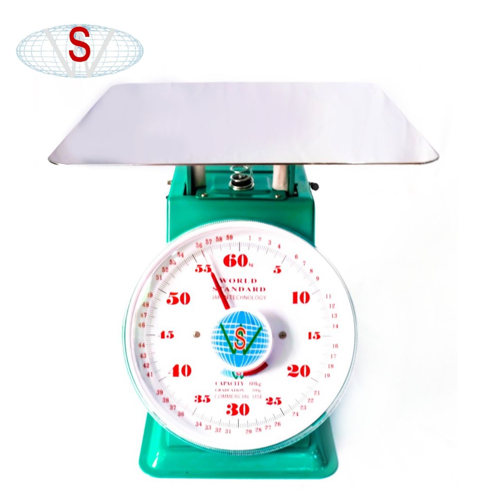 World Standard Spring Weighing 60KG Flat Plate Scale / Timbangan (WS