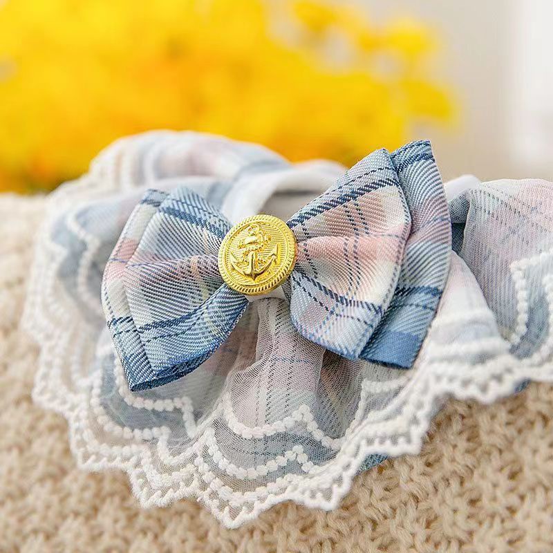New pet collar cat collar dog collar lace bow lace scarf adjustable size dog accessories Pet Supplie #5
