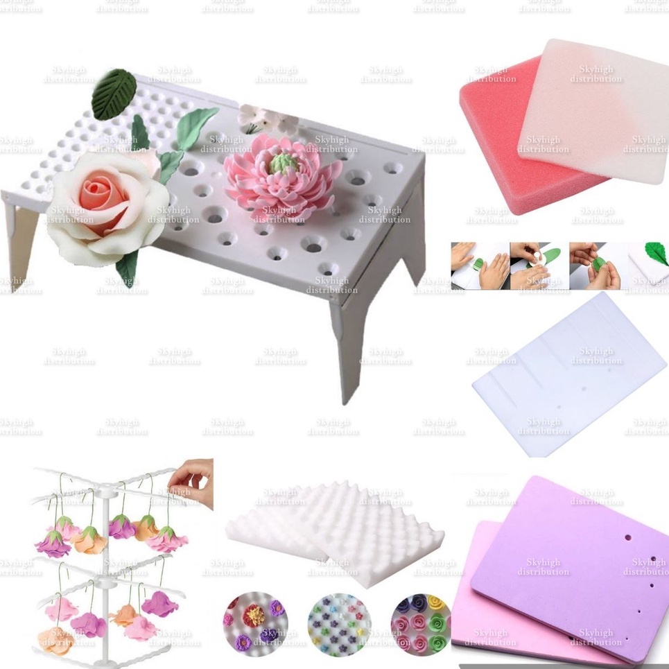 Fondant Dried Flowers Rack/Pad Sponge Foam Sugarcraft Hanging Flower