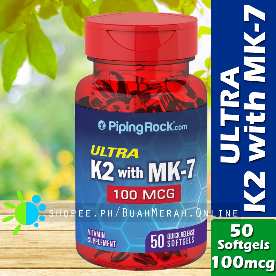 ULTRA VITAMIN K2 with MK 7 100 mcg 50 Capsule Supplement Vit K2 with