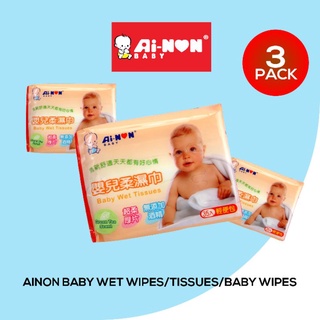 Ainon Baby wipes  Wet Tissue  Baby Wipes  3packs