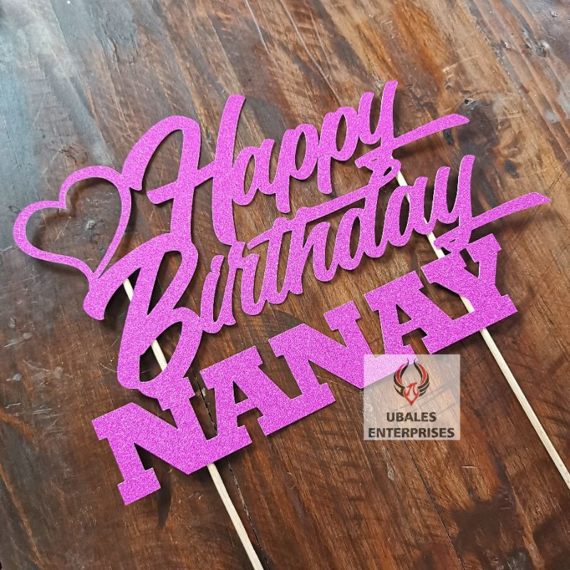 CUSTOMIZED BIRTHDAY CAKE TOPPER glittered cardstock Shopee Philippines