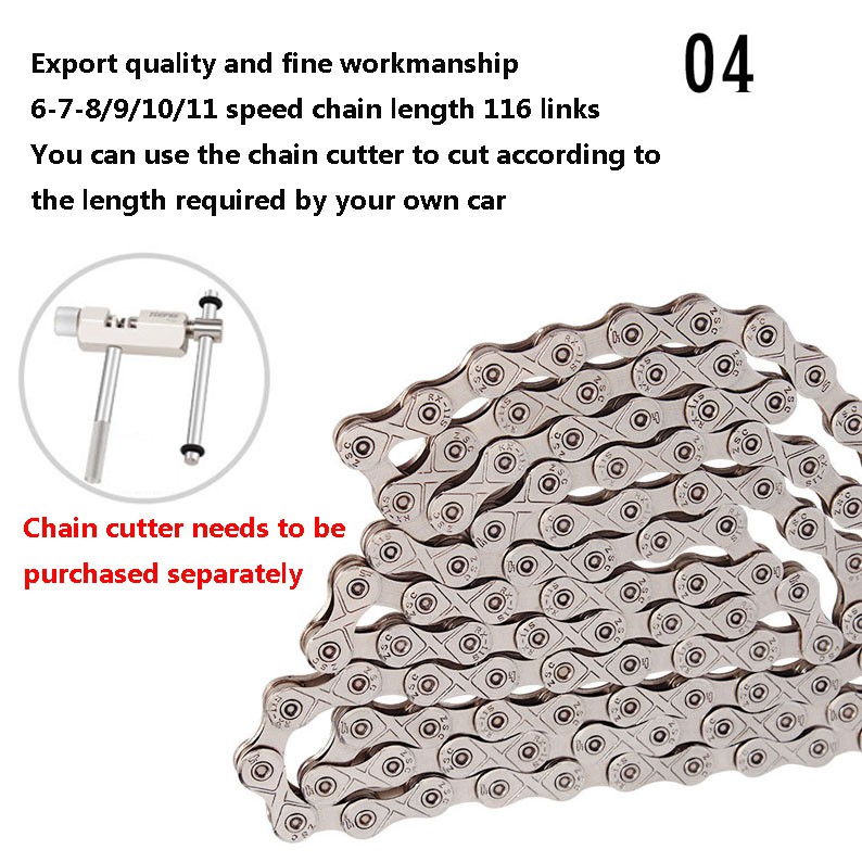 TOOPRE Bike Chain 6 7 8/9/10/11/12 Speed 116 Links with Missinglink Road  MTB Bicycle Parts | Shopee Philippines