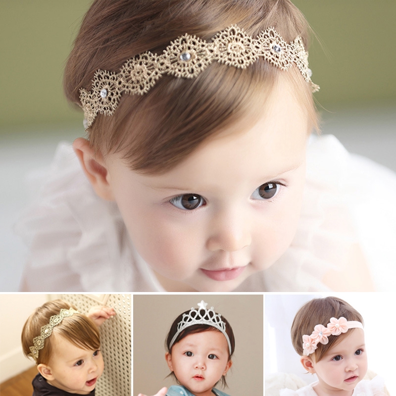 Lace Baby Headband Crown Flower Baby Girl Headbands Turban Infant Newborn Hair  Bands For Girls | Shopee Philippines