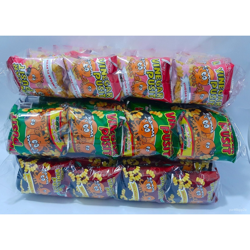 Combo Flavors of Vinegar Pusit (Original, Spicy, Inasal) tDKm Shopee