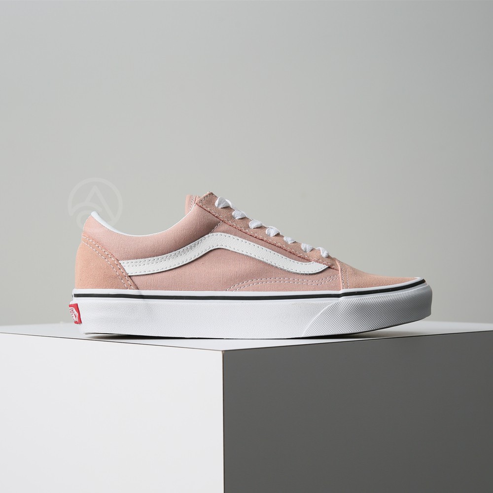 peach colored vans