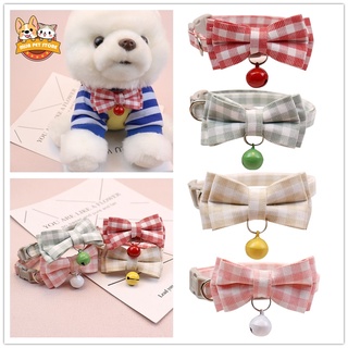 Dog Cat Pet Collar Fashion Cute Adjustable Bowknot Nylon Bow Tie Bell Puppy Candy Color Necktie