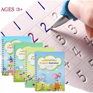 CiCi 4 Book/Set English Sank Magic Book For Kids Writing Paste ...