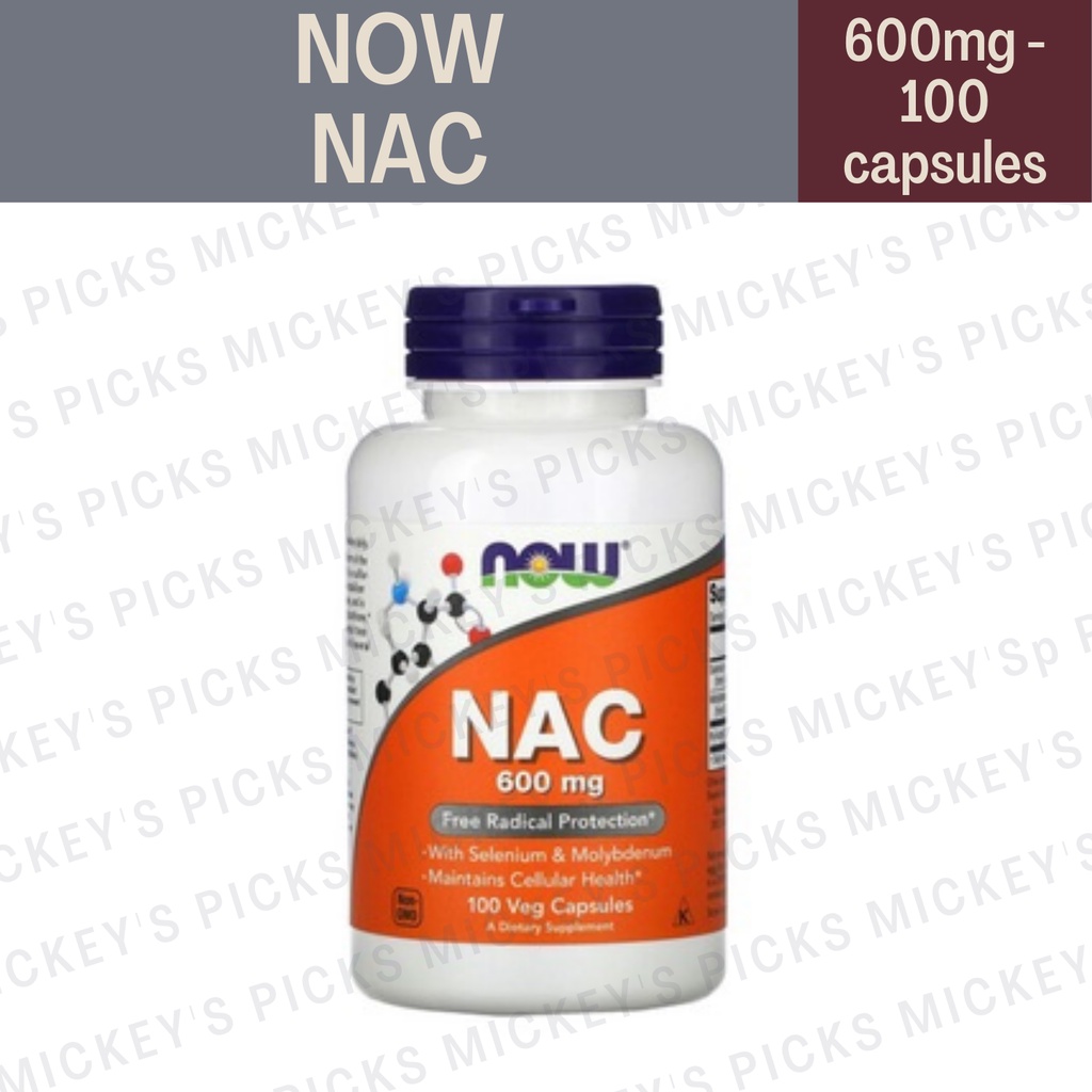 Now NAC, 600 Mg, 100/250 Veg Capsules (N-Acetyl Cysteine) | Shopee ...