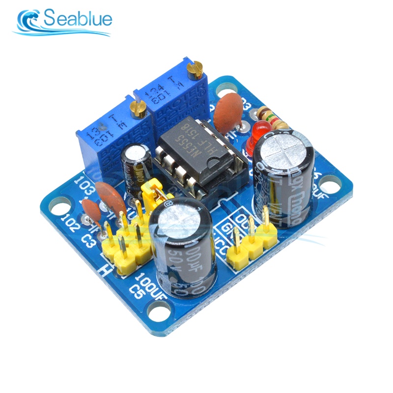 1Pcs NE555 Pulse Frequency Duty Cycle Square Wave Rectangular Wave Signal Generator Adjustable 555