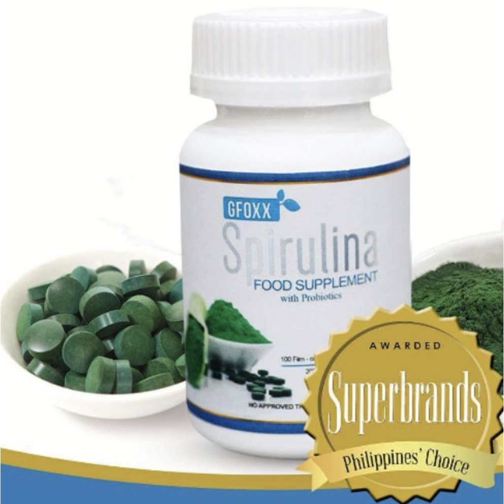 Original Gfoxx Spirulina with Probiotics 100 Tablets Shopee Philippines