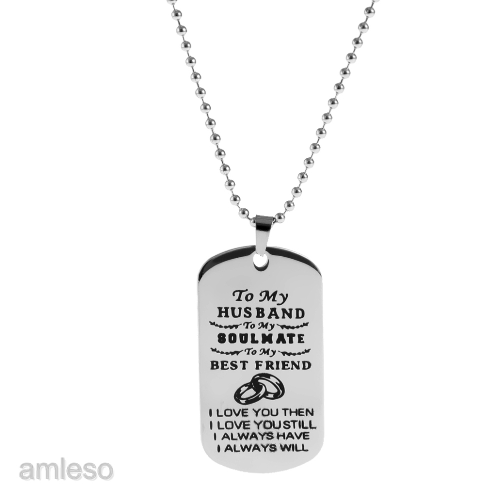 husband dog tag necklace