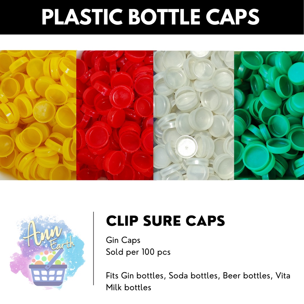 100pcs Clip Sure/Snap Caps for Gin, Kulafu, Beer, Soda Bottles, Soju
