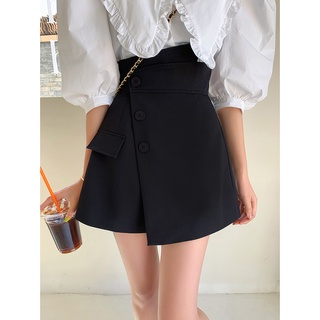 2022 summer new skirt Korean version black package hip skirt women's high waist slim all-match skirt