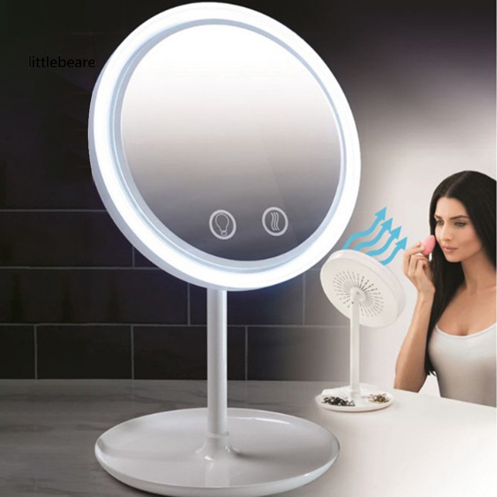 round makeup mirror with lights