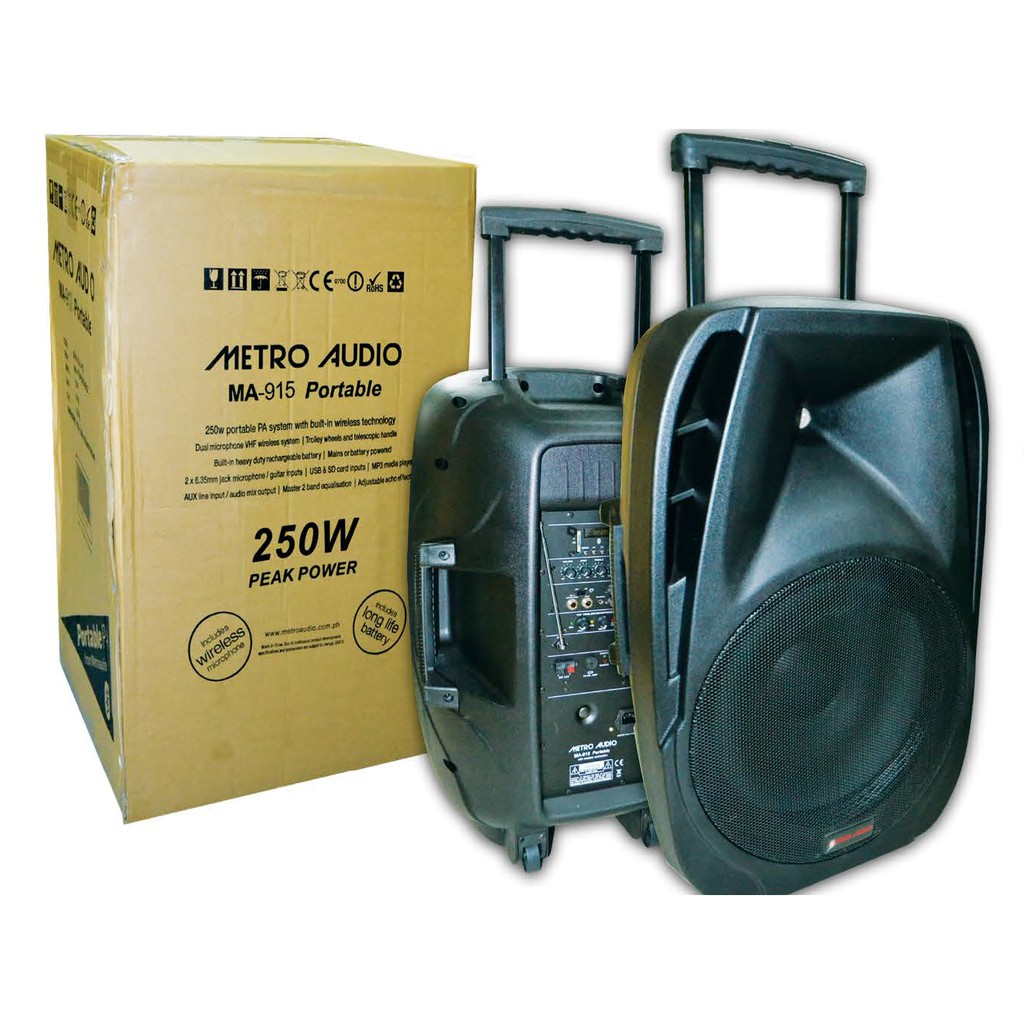 15 inch portable bluetooth speaker