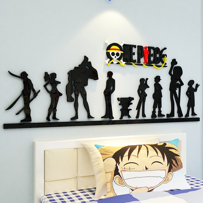 One Piece Poster Acrylic Wall Sticker 3d Stereo Boy Child Room Decor Bedroom Bedside Dormitory Anime Shopee Philippines