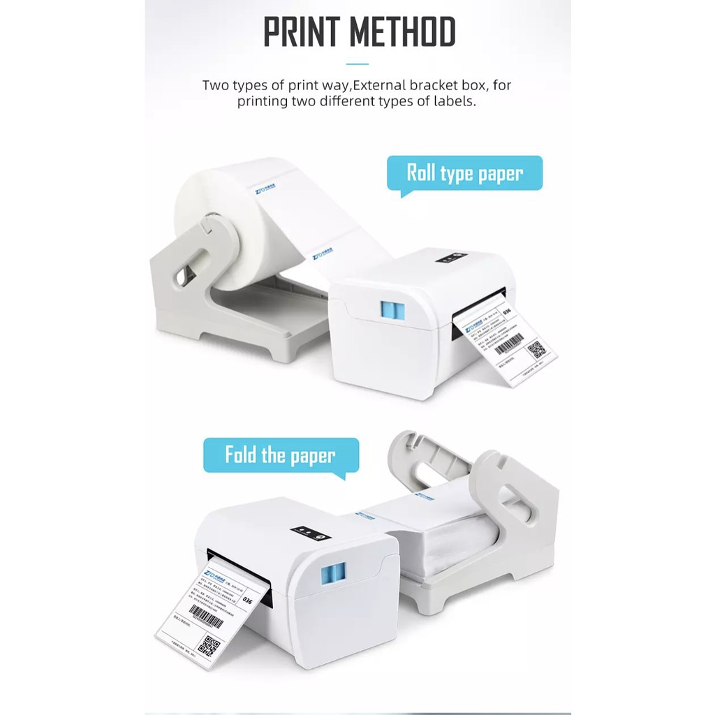 Zjiang Zj Usb Bluetooth Direct Thermal Printer Waybill Shipping