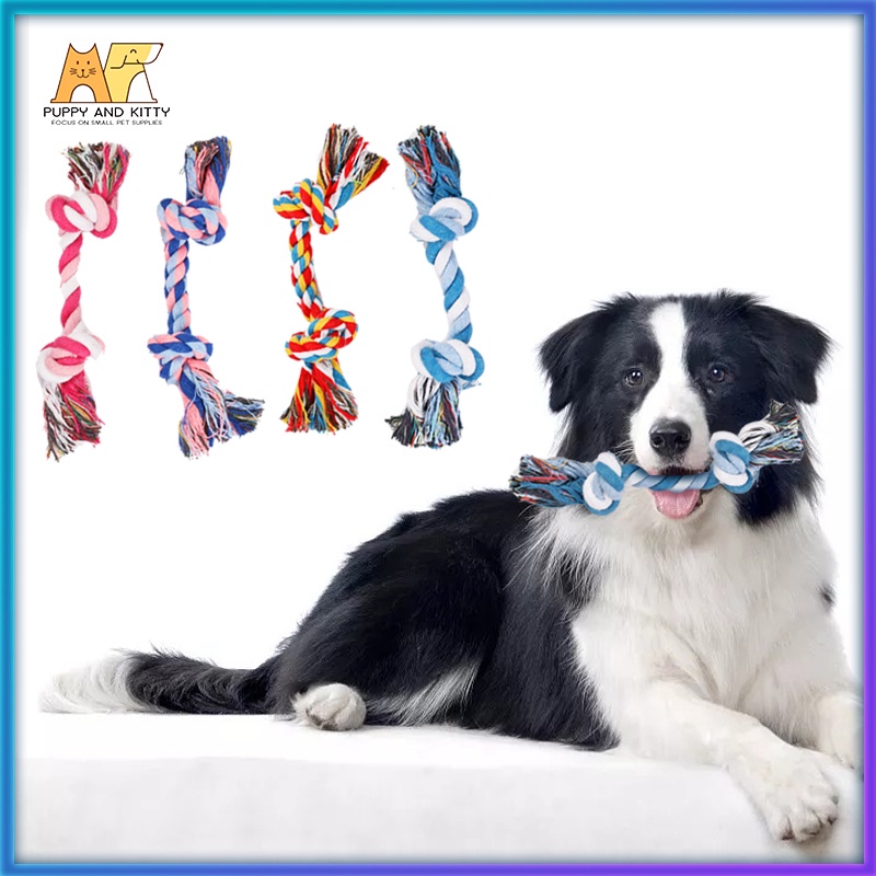 Dog Chew Toy Pet Toy Supplies Puppy Dog Cotton Braided Bone Ropes