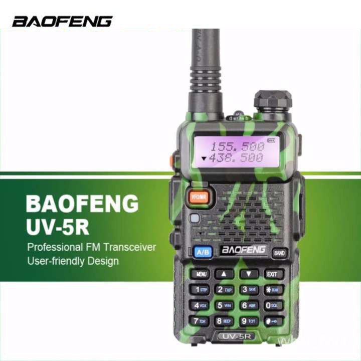 Baofeng Uv 5r Dual Band Two Way Radio Walkie Talkie Uhf Vhf 8w With Free Headset Original Green