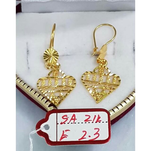 21K Saudi Gold Earrings | Shopee Philippines