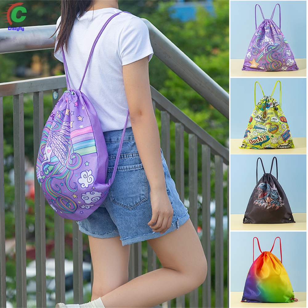 Slugterra Mini Drawstring Backpack Girl's School Sling Tote Gym Bag 