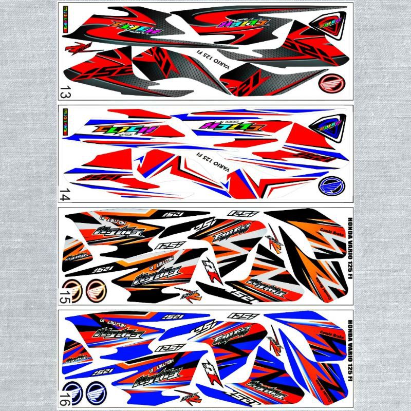 Striping Sticker Variations Thailand Thailook Vario 125 Fi 2012 2015 Vario 125 Old Old Click 125 I Shopee Philippines