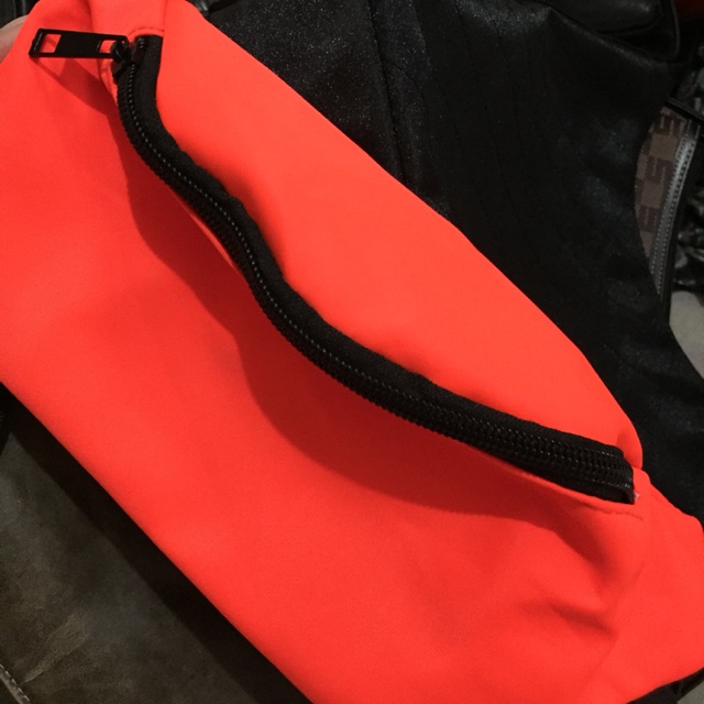 neon orange belt bag