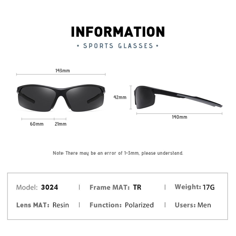 AIELBRO™ Polarized glasses Photochromic MEN TR90 Bike Sunglasses Night-vision Motorcycle MTB Shade fishing hiking Anti-glare Light Weight Fashion Driving Cycling