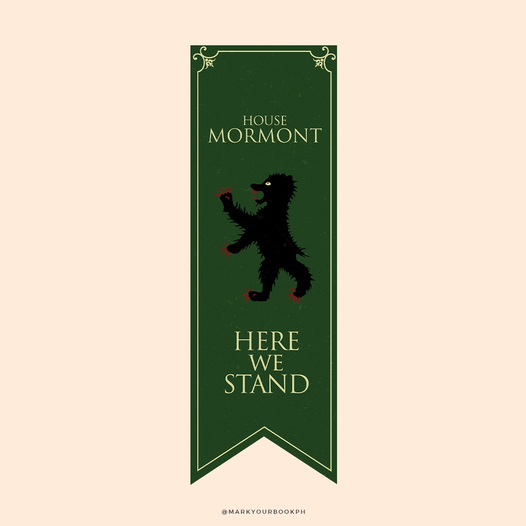 Game of Thrones House Mormont Bookmark Shopee Philippines