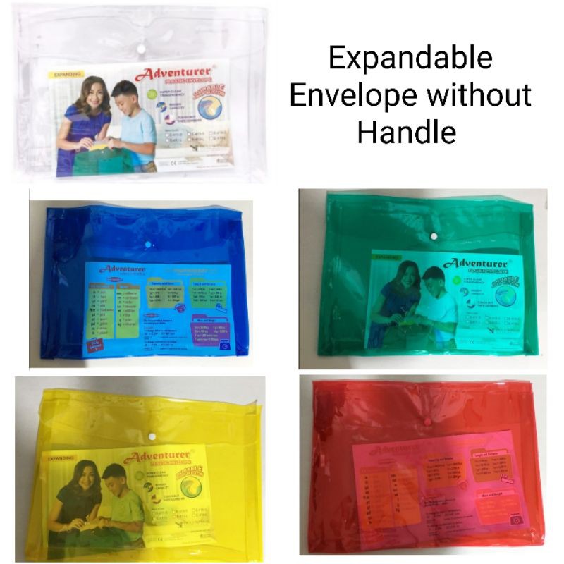 Plastic Envelope Clear Expanding File EXPANDABLE ENVELOPE Thick Long