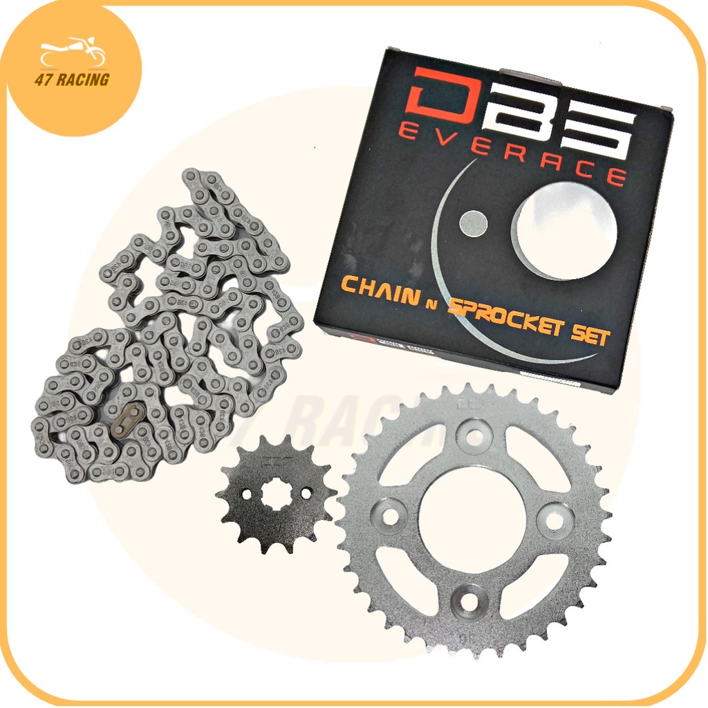 47Racing Motorcycle DBS Xrm/Wave Chain and Sprocket Set 34T 36T 38T
