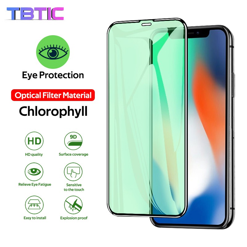 TBTIC Full Coverage Green Light Eye protection Tempered Glass Screen