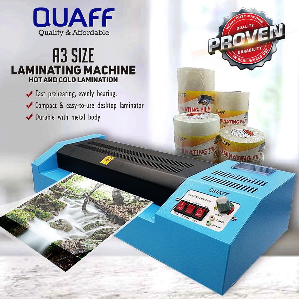 Quaff Laminator Hot And Cold Laminating Machine Size A3 Shopee