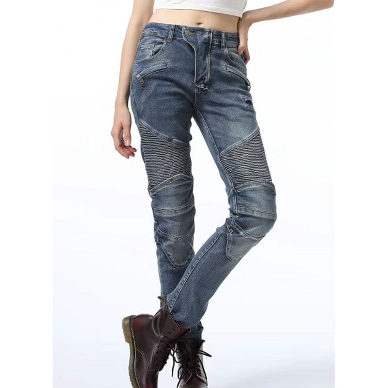 high waisted motorcycle jeans