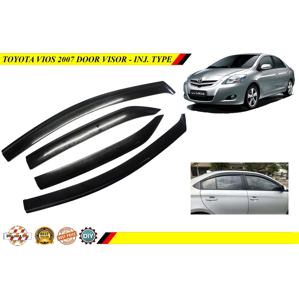 Toyota Vios 07 Car Door Visor Side Window Injection Type Shopee