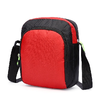 red leather laptop backpack