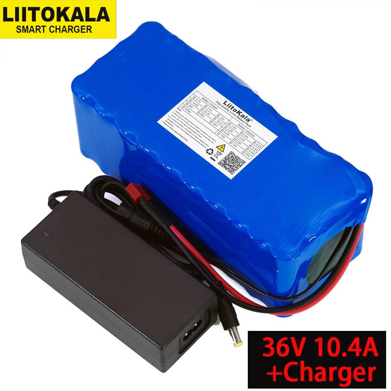 Liitokala 36V 10400mAh 18650 Lithium Battery 10.4ah Motorcycle Electric