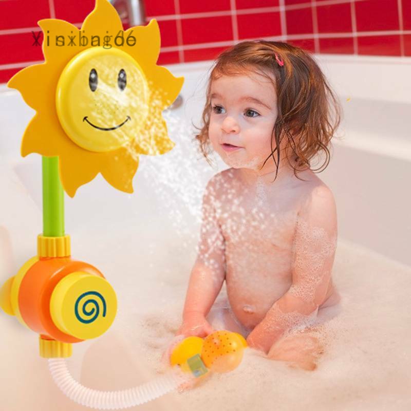 Baby Bath Toys Sunflower Bathtub Spray Water Pump With Hand Shower Play Toys Shopee Philippines