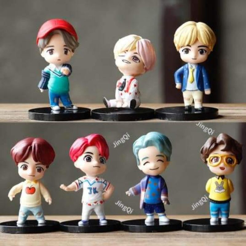 7pcs BTS Mini Anime Figure Set | Shopee Philippines