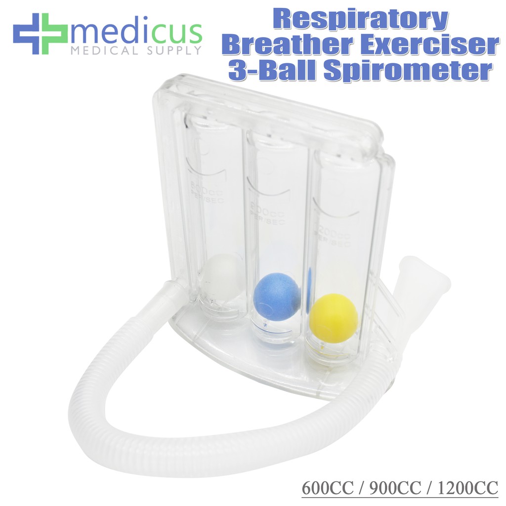 Medicus Respiratory Breather Exerciser 3-Ball Spirometer | Shopee ...