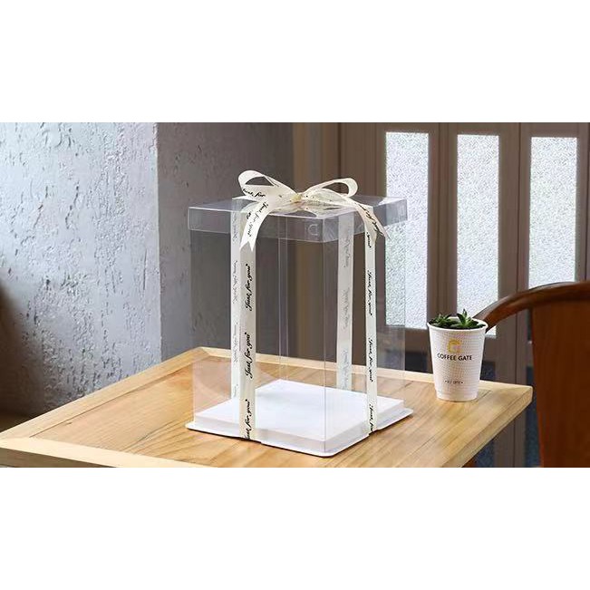 CLEAR CAKE BOX 8 INCHES | Shopee Philippines